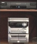 VCR and hi-fi in the living room