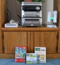 Nintendo Wii and collection of games
